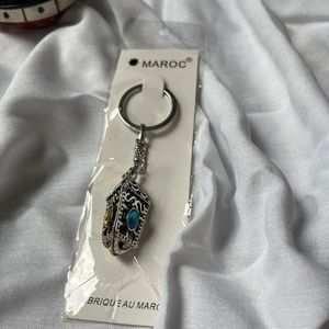 Moroccan lantern keychain with rhinestones